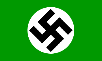[Libertarian National Socialist Green Party flag]